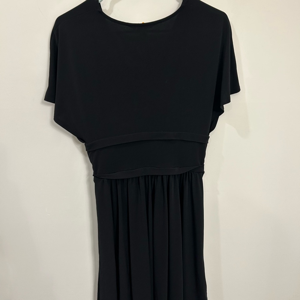 BCBGeneration Black Dress with Gathered Skirt
